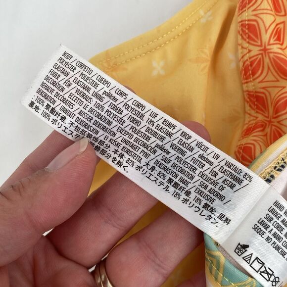 Disney Store Moana Swimsuit One Piece Cutout sides approximately size 6/6x - Picture 9 of 11